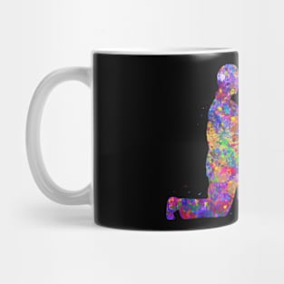 Taekwondo training watercolor art Mug